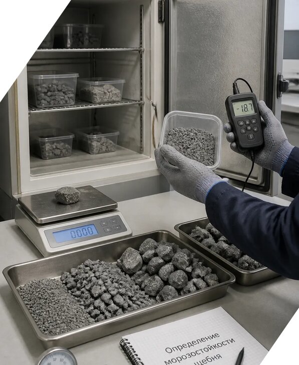 Определение морозостойкости щебня в Карабулаке от 3615 р. | ЭкспертизаРоссия