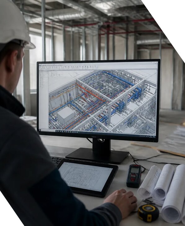 Создание BIM модели инженерных сетей для объектов в Карабулаке